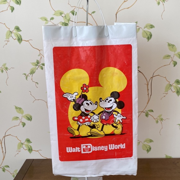 VTG Walt Disney World Mickey and Minnie Mouse  Shopping Bag with Handles - Picture 4 of 10